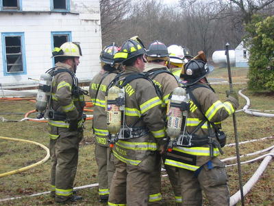 Arlington Firefighters stand by