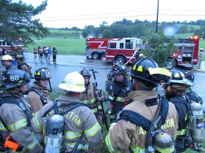 Arlington's FAST Team staging in front of Fire Building